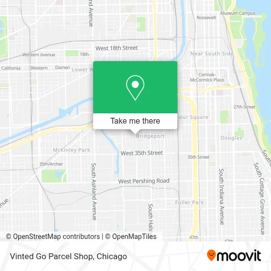 Vinted Go Parcel Shop map