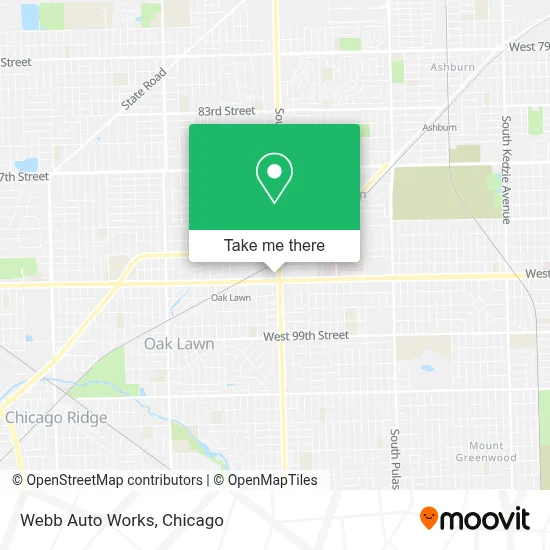 Webb Auto Works map