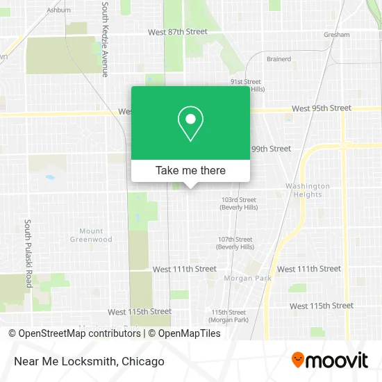 Near Me Locksmith map