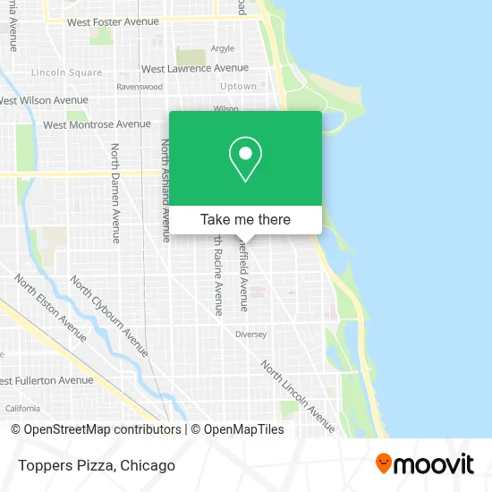 Toppers Pizza map