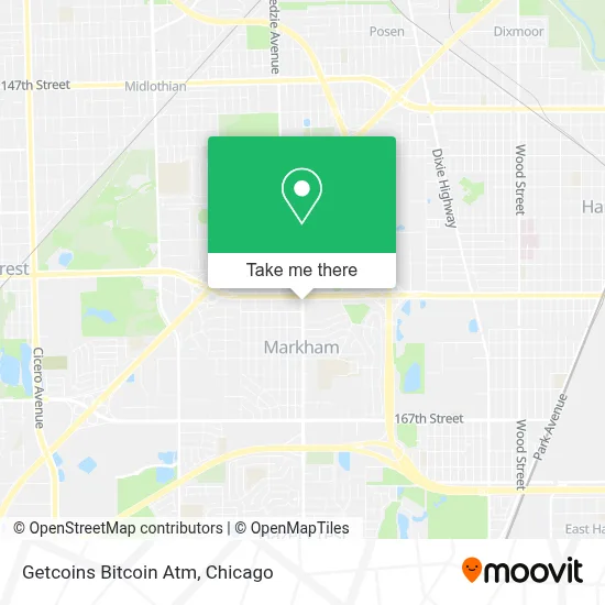 Getcoins Bitcoin Atm map