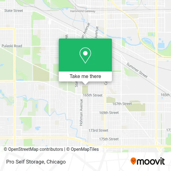 Pro Self Storage map