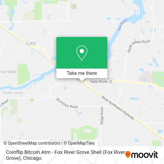 Coinflip Bitcoin Atm - Fox River Grove Shell map