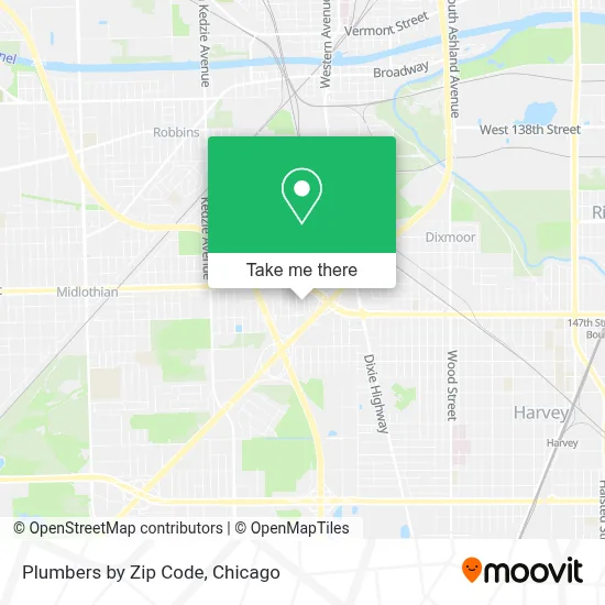 Plumbers by Zip Code map