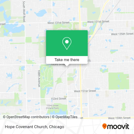 Hope Covenant Church map