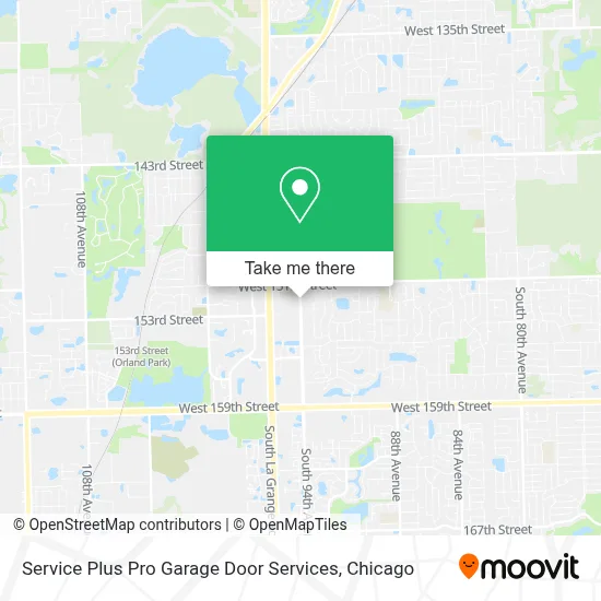 Service Plus Pro Garage Door Services map