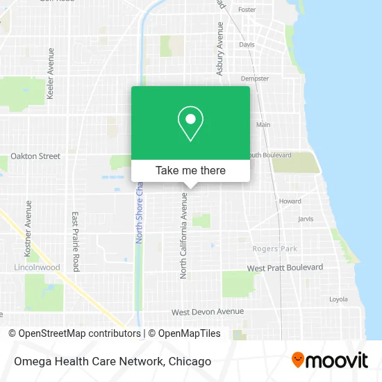 Omega Health Care Network map