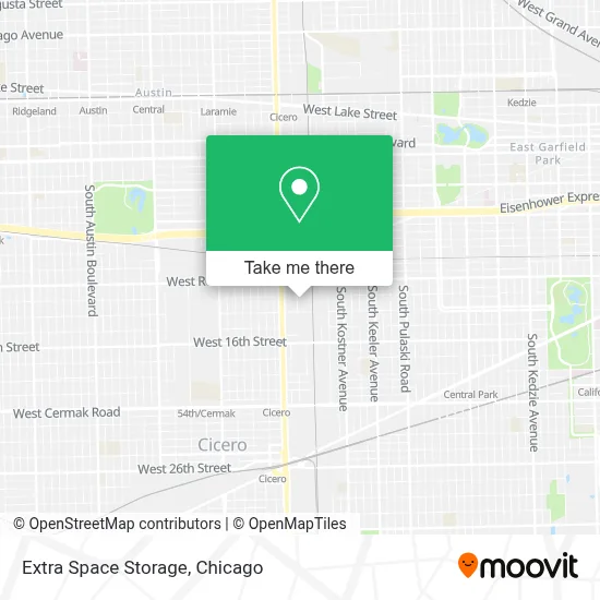 Extra Space Storage map