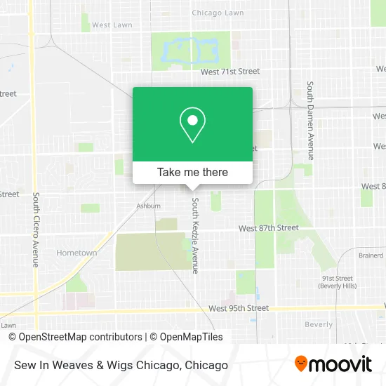 Sew In Weaves & Wigs Chicago map