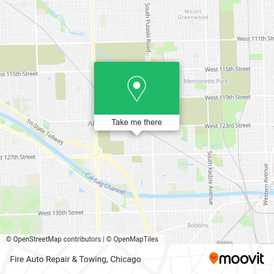 Fire Auto Repair & Towing map