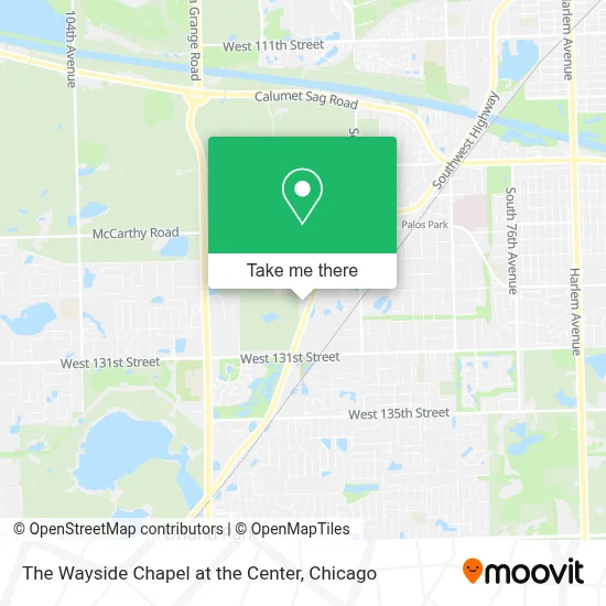 The Wayside Chapel at the Center map