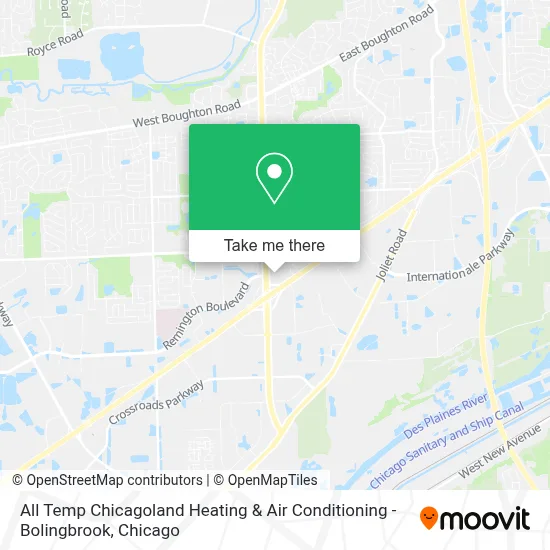 All Temp Chicagoland Heating & Air Conditioning - Bolingbrook map