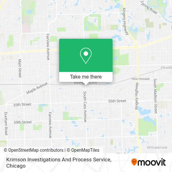 Krimson Investigations And Process Service map