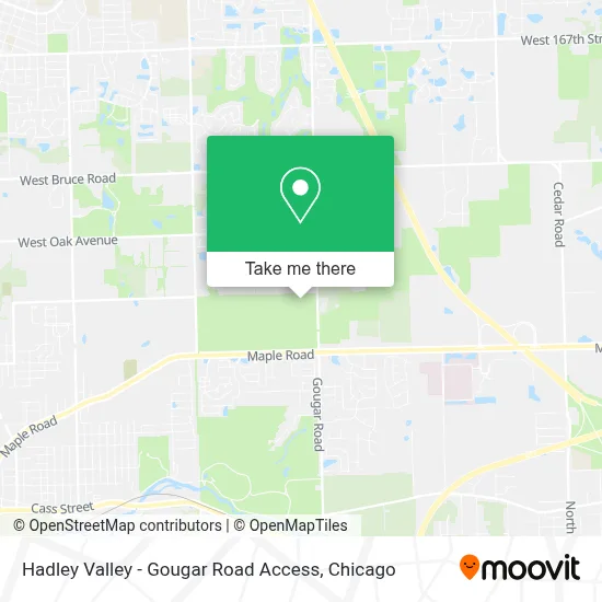 Hadley Valley - Gougar Road Access map
