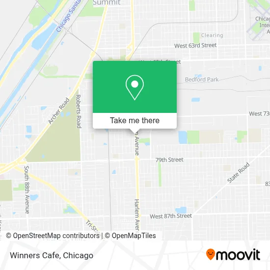 Winners Cafe map