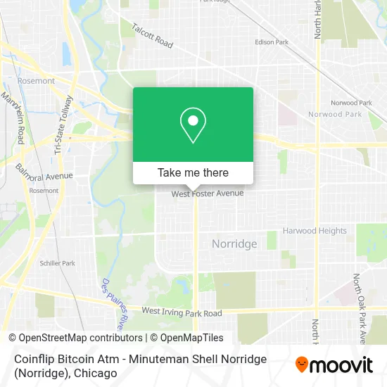Coinflip Bitcoin Atm - Minuteman Shell Norridge map