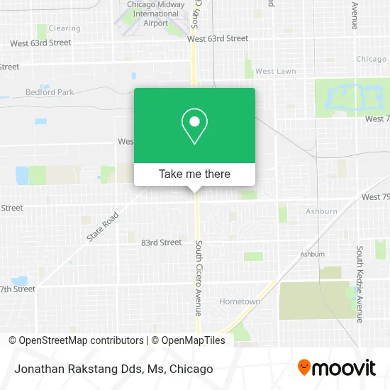 Jonathan Rakstang Dds, Ms map