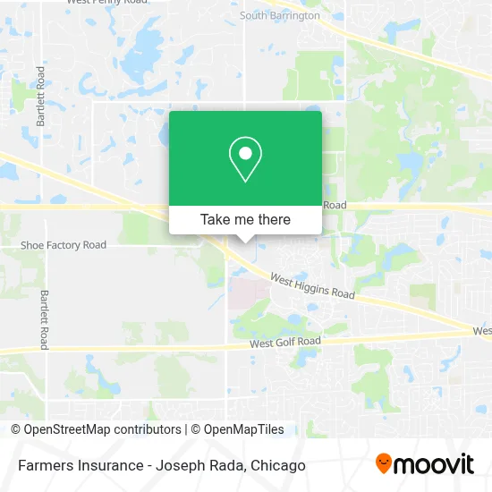Farmers Insurance - Joseph Rada map