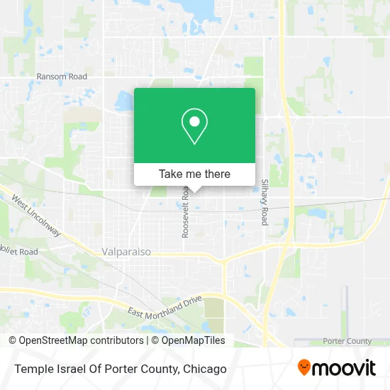 Temple Israel Of Porter County map
