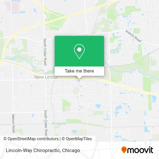 Lincoln-Way Chiropractic map