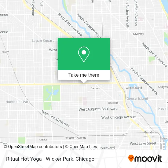 Ritual Hot Yoga - Wicker Park map