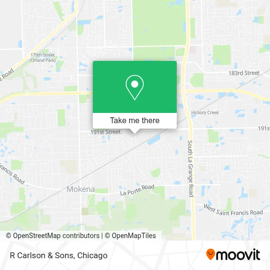 R Carlson & Sons map
