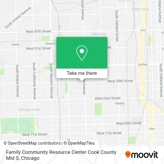 Family Community Resource Center Cook County Mid S map