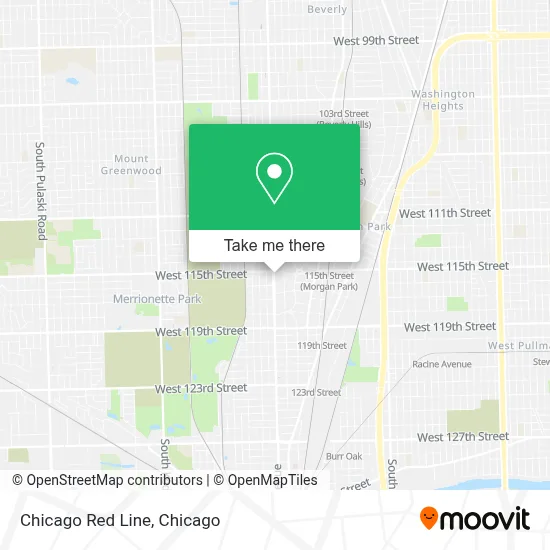 Chicago Red Line map