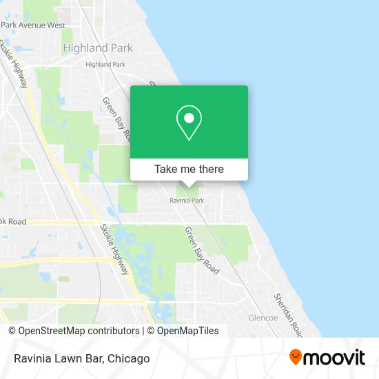 Ravinia Lawn Bar map