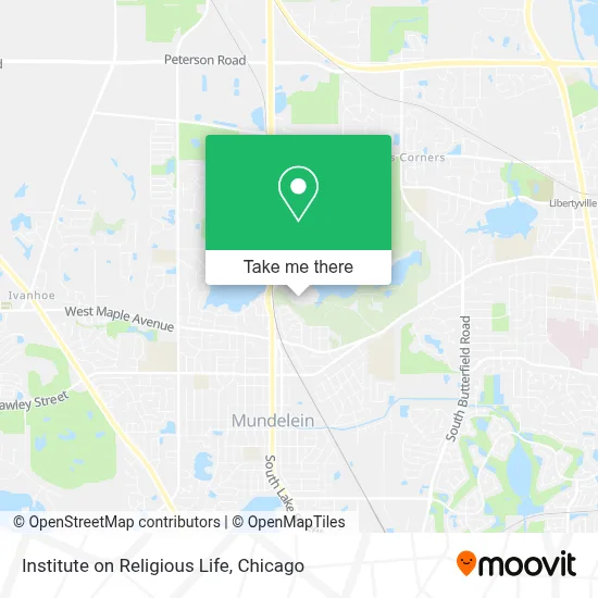 Institute on Religious Life map