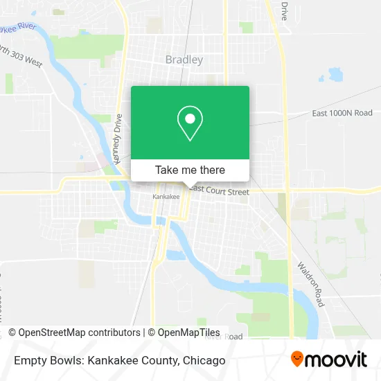 Empty Bowls: Kankakee County map