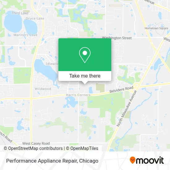 Performance Appliance Repair map