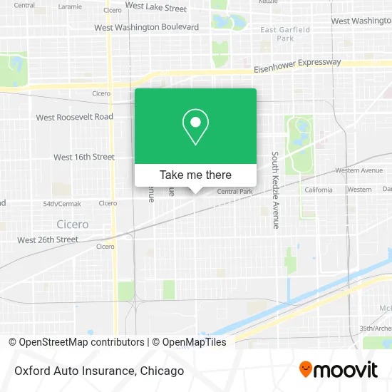 Oxford Auto Insurance map