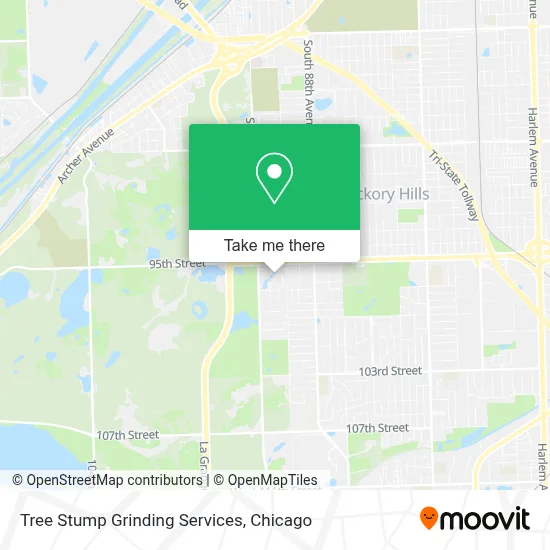 Tree Stump Grinding Services map