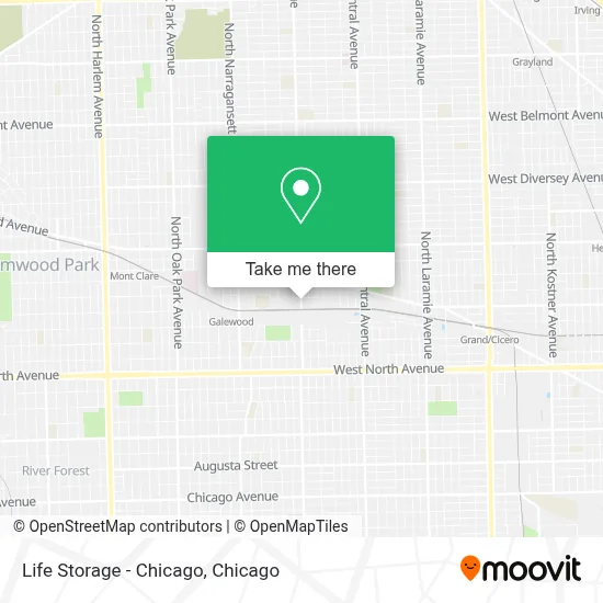 Life Storage - Chicago map