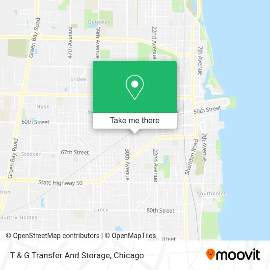 T & G Transfer And Storage map