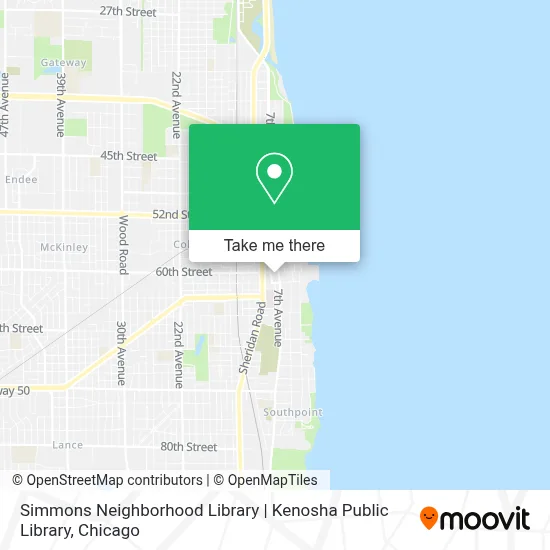 Simmons Neighborhood Library | Kenosha Public Library map