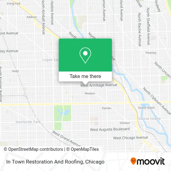 In Town Restoration And Roofing map