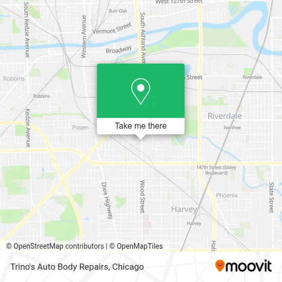 Trino's Auto Body Repairs map