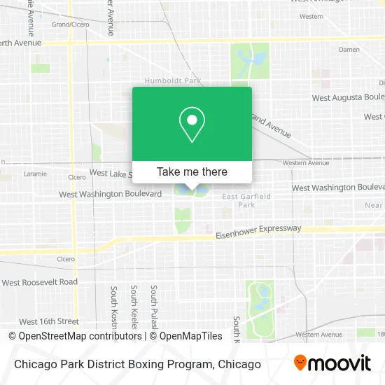 Chicago Park District Boxing Program map