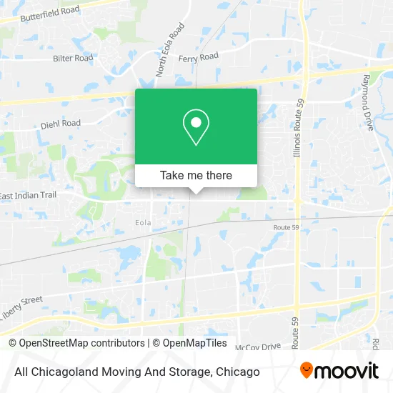 All Chicagoland Moving And Storage map