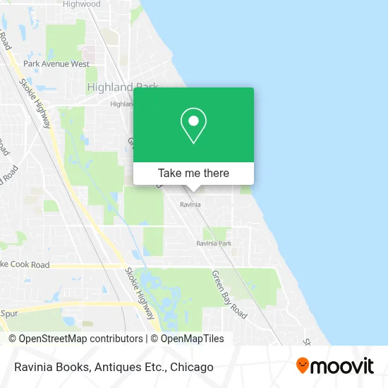 Ravinia Books, Antiques Etc. map