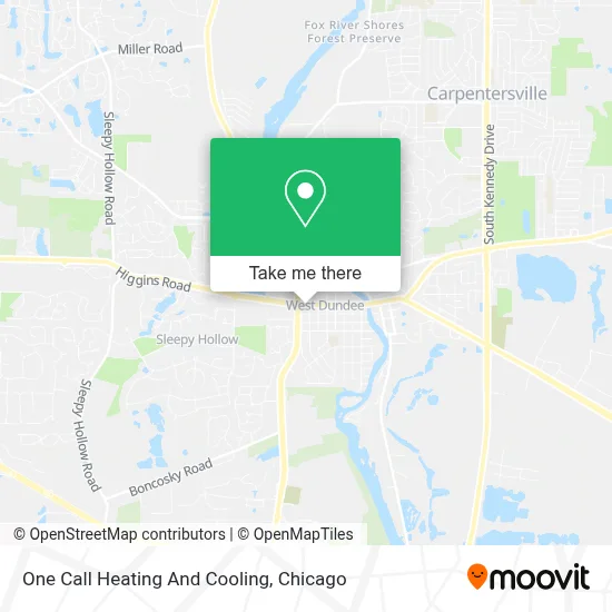 One Call Heating And Cooling map