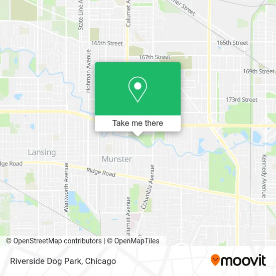 Riverside Dog Park map