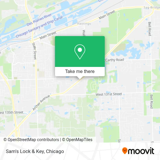 Sam's Lock & Key map