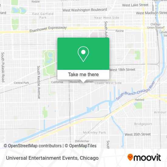 Universal Entertainment Events map