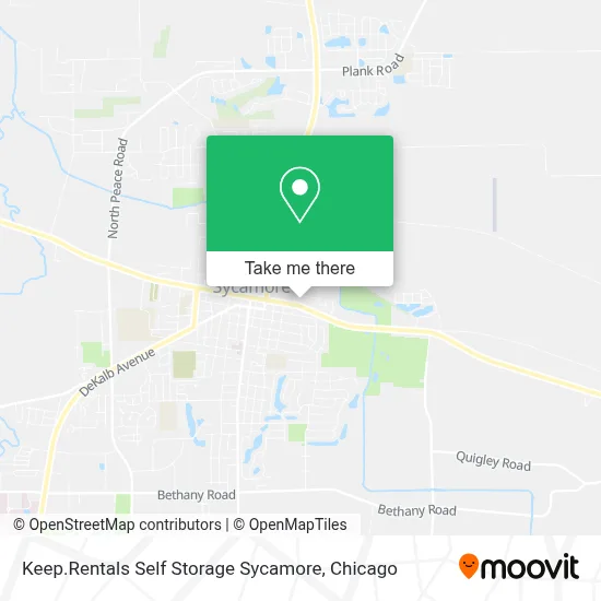 Keep.Rentals Self Storage Sycamore map