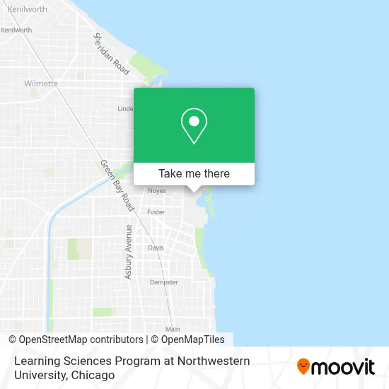 Learning Sciences Program at Northwestern University map