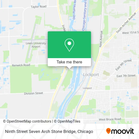 Ninth Street Seven Arch Stone Bridge map