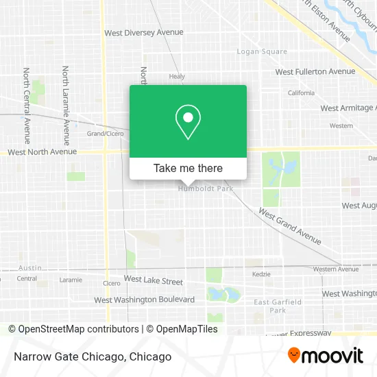 Narrow Gate Chicago map